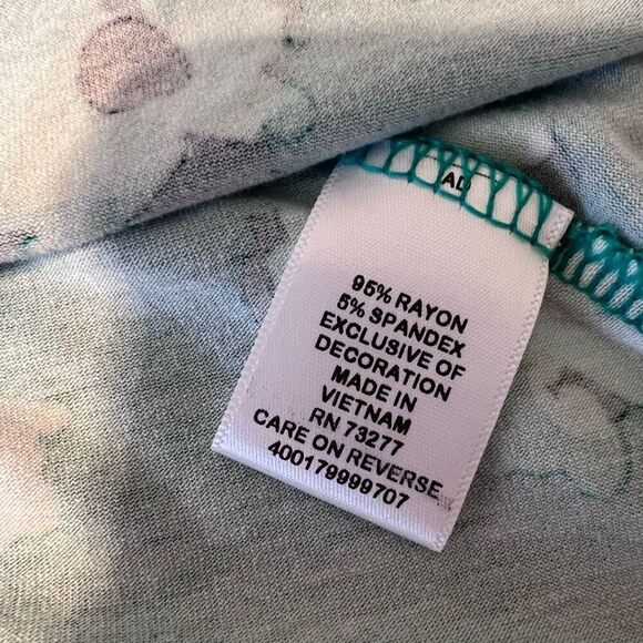 Cute summer top elbow sleeve emerald green floral peplum waist bow knot sz large - Picture 9 of 11